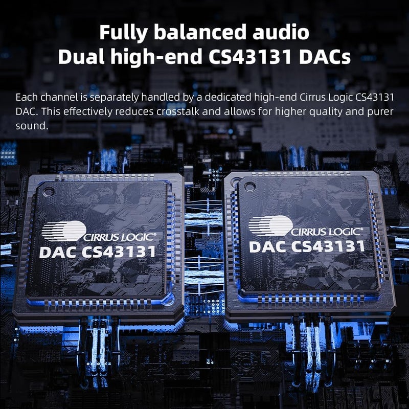 FiiO BTR13 Bluetooth Headphone Amplifier with LDAC, aptX Adaptive, aptX HD, AAC (Dual CS43131 3.5mm Unbalanced & 4.4mm Balanced Output) (Black) - Image 5